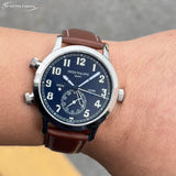 Silver Blue - Brown Leather - Automatic - 42mm