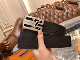 3D Texture Leather Dress Belts For Men