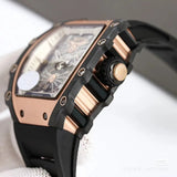 Rosegold Ceramic -Black Rubber - Automatic - 40*51mm