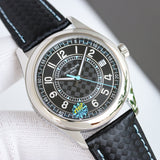 Blue Black - Black Leather - Automatic - 40mm