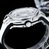 White rhinestone - White Rubber - Automatic - 45mm