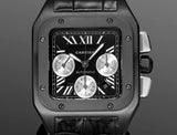 Chronograph - Black 316L Steel - Black Leather - Automatic - 42mm