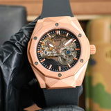 Rosegold Hollow - Black Rubber - Automatic - 45mm