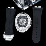 Silver - Black Rubber - Automatic - 44mm