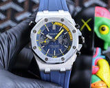 Blue -Blue Rubber - Quartz - 42mm