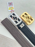 3D Square Leather Dress Belts For Men