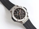 Chronograph -Black Silver  - Black Rubber - Automatic - 44mm