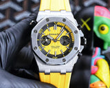 Yellow -Yellow Rubber - Quartz - 42mm