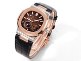 Brown - Black Leather - Automatic - 40mm