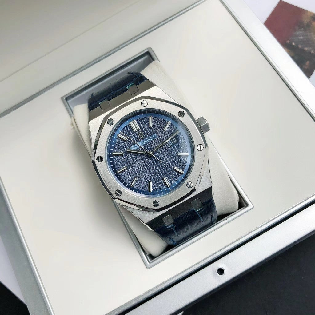 Blue - Blue Leather - Automatic - 41mm