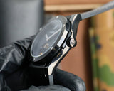 Black - Black Leather - Automatic - 45mm