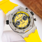 Yellow -Yellow Rubber - Quartz - 42mm