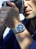 Blue - White 904L Silver - Automatic - 43mm