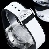 White rhinestone - White Rubber - Automatic - 45mm