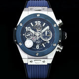 Chronograph - Blue - Blue Rubber - Automatic - 42mm