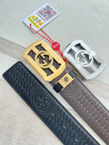 3D Square Leather Dress Belts For Men