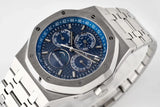 Blue White - Silver 904L Steel - Automatic - 41mm