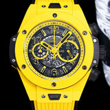 Chronograph -Yellow Carbon Fiber - Yellow Rubber - Quartz - 45mm