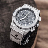 Grey Hollow - Grey Rubber - Chronograph -Automatic - 45mm