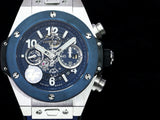 Chronograph - Blue - Blue Rubber - Automatic - 42mm