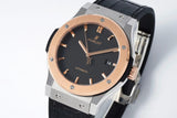 Black - Rosegold 904L Steel - Black Leather - Automatic - 42mm