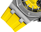 Yellow -Yellow Rubber - Quartz - 42mm