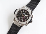 Chronograph -Black Silver  - Black Rubber - Automatic - 44mm