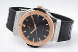 Black - Rosegold 904L Steel - Black Leather - Automatic - 42mm