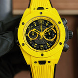 Chronograph -Yellow Carbon Fiber - Yellow Rubber - Quartz - 45mm