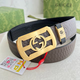 3D Square Leather Dress Belts For Men