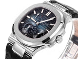 Blue - Black Leather - Automatic - 40mm