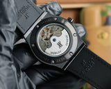 Black - Black Leather - Automatic - 45mm