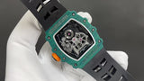 Green Ceramic- Black Rubber - Automatic - 40*51mm