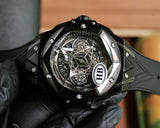 Black White - Black Rubber - Automatic - 45mm