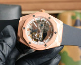 Rosegold Hollow - Black Rubber - Automatic - 45mm