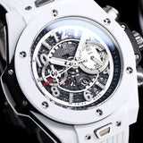 Chronograph -White Carbon Fiber - White Rubber - Quartz - 45mm