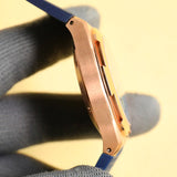 Blue Rosegold - Blue Rubber - Automatic - 41mm