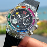 Chronograph -Sapphire glass  - Black Rubber - Automatic - 45mm