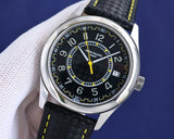 Yellow Black - Black Leather - Automatic - 40mm