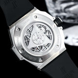 White rhinestone - White Rubber - Automatic - 45mm