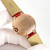 LADY -Silver 316L Steel - Red Leather - Automatic - 33mm