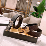 3D Square Leather Dress Belts For Men