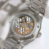 Blue Grey- White 904L Steel Hollow- Automatic - 41mm