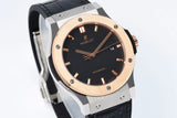 Black - Rosegold 904L Steel - Black Leather - Automatic - 42mm