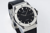 Black - Silver 904L Steel - Black Leather - Automatic - 42mm