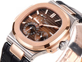 Brown - Black Leather - Automatic - 40mm