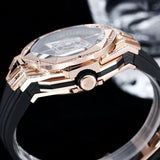 Rosegold Black - Black Rubber - Automatic - 45mm