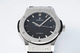 Black - Silver 904L Steel - Black Leather - Automatic - 42mm