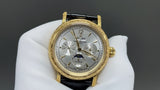 Silver Yellow Gold - Black Leather - Automatic - 42mm