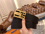 3D Texture Leather Dress Belts For Men